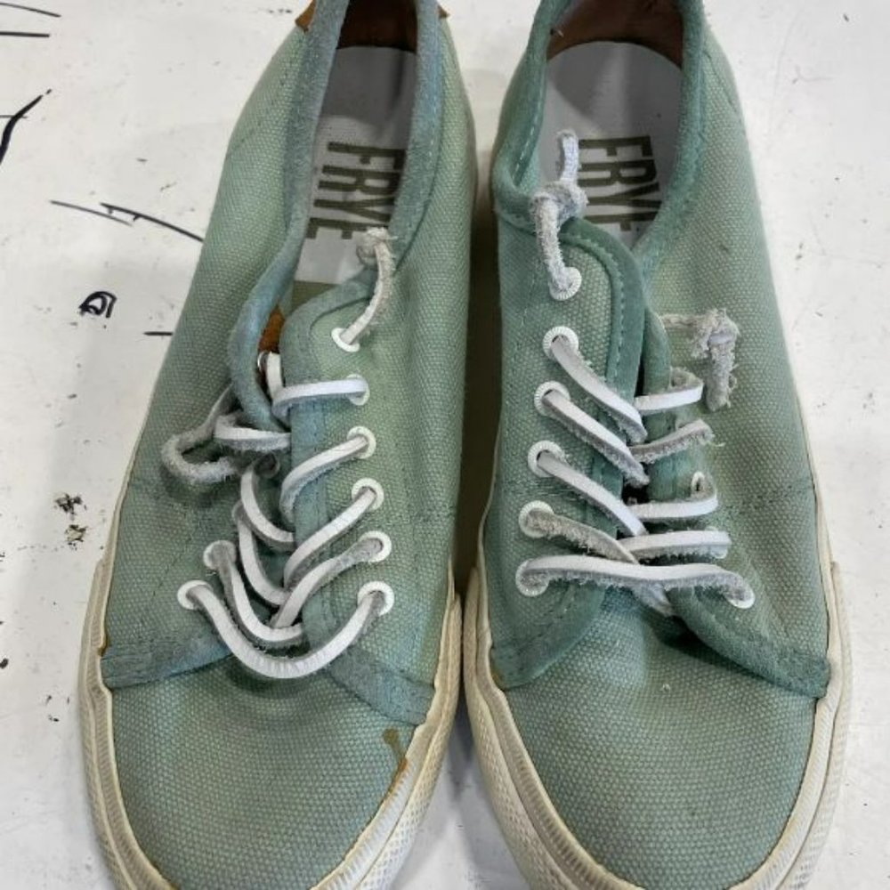 Frye women's green lace up running sneakers shoes size 5.5
